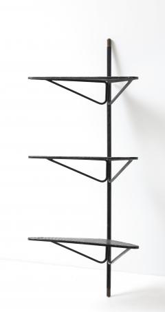 Mathieu Mat got Mathieu Mat got Triangular Metal Brass Tip Perforated Shelf France c 1952 - 4509946