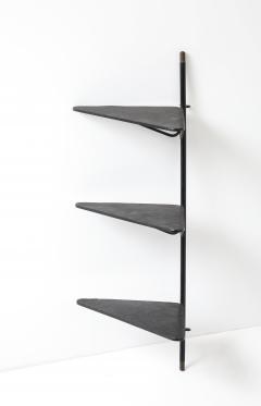 Mathieu Mat got Mathieu Mat got Triangular Metal Brass Tip Perforated Shelf France c 1952 - 4509952