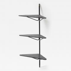 Mathieu Mat got Mathieu Mat got Triangular Metal Brass Tip Perforated Shelf France c 1952 - 4510068
