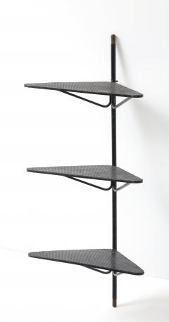 Mathieu Mat got Mathieu Mat got Triangular Metal Brass Tip Perforated Shelf France c 1952 - 4510070