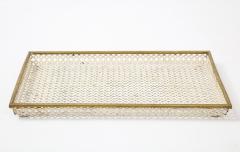 Mathieu Mat got Mathieu Mat got White Tray Perforated Metal Brass Enamel France c 1950 - 1309677