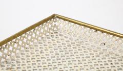 Mathieu Mat got Mathieu Mat got White Tray Perforated Metal Brass Enamel France c 1950 - 1309679