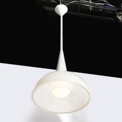 Mathieu Mat got MidCentury White Enamel and Holophane Glass Diffuser Pendant by Mathieu Mat got - 4489805
