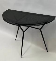 Mathieu Mat got Pair of French Midcentury Modern Perforated Metal Consoles Attr Mathieu Mategot - 4111518
