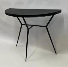 Mathieu Mat got Pair of French Midcentury Modern Perforated Metal Consoles Attr Mathieu Mategot - 4111533