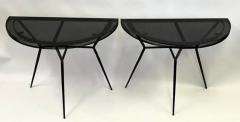 Mathieu Mat got Pair of French Midcentury Modern Perforated Metal Consoles Attr Mathieu Mategot - 4111544
