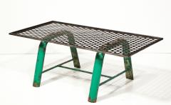 Mathieu Mat got Steel and Lacquer Perforated Metal Coffee Table France c 1950 - 4051664