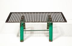 Mathieu Mat got Steel and Lacquer Perforated Metal Coffee Table France c 1950 - 4051665