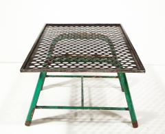 Mathieu Mat got Steel and Lacquer Perforated Metal Coffee Table France c 1950 - 4051676