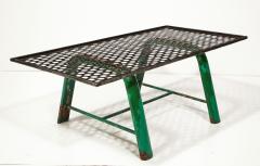 Mathieu Mat got Steel and Lacquer Perforated Metal Coffee Table France c 1950 - 4051677