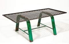 Mathieu Mat got Steel and Lacquer Perforated Metal Coffee Table France c 1950 - 4051679