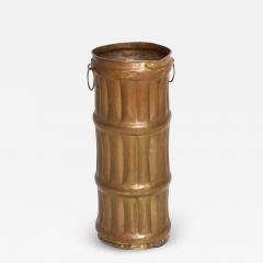 Mathieu Mat got Vintage French Hollywood Regency Brass Faux Bamboo Umbrella Stand 1940s - 1997374
