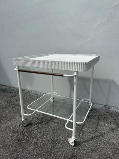 Mathieu Mat got Vintage Mathieu Mat got Perforated Metal Design Rolling Bar Cart - 4637058