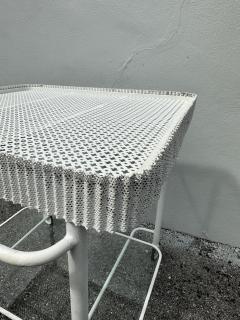 Mathieu Mat got Vintage Mathieu Mat got Perforated Metal Design Rolling Bar Cart - 4637116