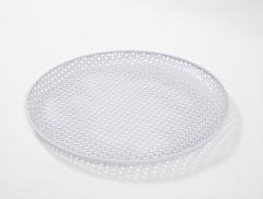 Mathieu Mat got White Round Perforated Metal Tray by Mathieu Mategot - 2057992