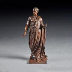 Mathurin Moreau FINE BRONZE FIGURE OF A ROMAN ORATOR PROBABLY JULIUS CESAR BY MATHURIN MOREAU  - 3180795