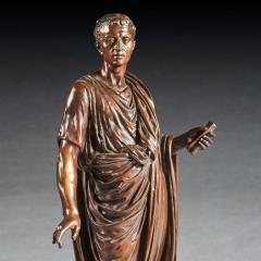 Mathurin Moreau FINE BRONZE FIGURE OF A ROMAN ORATOR PROBABLY JULIUS CESAR BY MATHURIN MOREAU  - 3180798