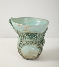 Matteo Giampaglia Sculptural Soft Green Glazed Pallini Vase by Matteo Giampaglia Italy 2023 - 4292446