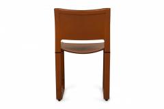 Matteo Grassi Matteo Grassi Italian Mid Century Brown Leather Wrapped Side Chairs - 2787657