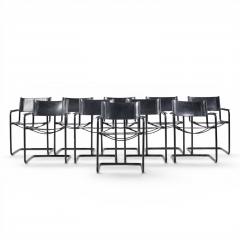 Matteo Grassi Matteo Grassi MG Mid Century Italian Leather Dining Chairs Set of 10 - 4646670
