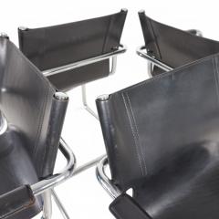 Matteo Grassi Matteo Grassi Visitor Chair Set of 4 Leather Chrome Cantilever Chairs 1970 - 4750205