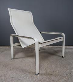 Matteo Grassi Matteo Grassi White Leather Lounge Chair Italy 1970s - 2240246