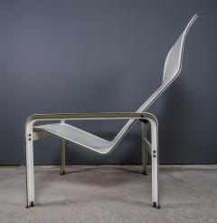 Matteo Grassi Matteo Grassi White Leather Lounge Chair Italy 1970s - 2240254