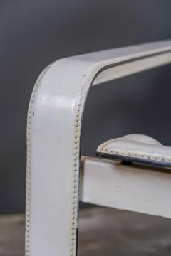 Matteo Grassi Matteo Grassi White Leather Lounge Chair Italy 1970s - 2240258