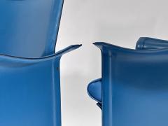 Matteo Grassi Pair Leather Lounge Chairs by Tito Agnoli Italy 1980 - 3153103