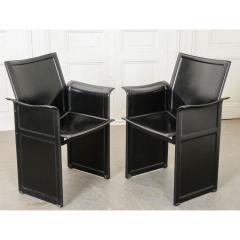 Matteo Grassi Pair of Italian 20th Century Leather Korium Armchairs - 1566371