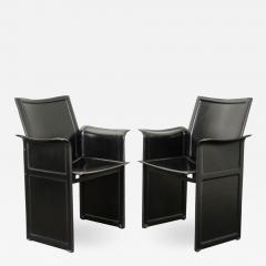 Matteo Grassi Pair of Italian 20th Century Leather Korium Armchairs - 1568893