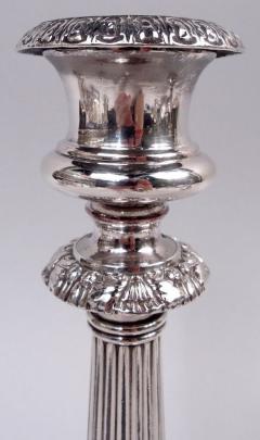 Matthew Boulton Pair of Matthew Boulton Georgian Regency Sheffield Plate Candlesticks - 4337549