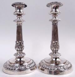 Matthew Boulton Pair of Matthew Boulton Georgian Regency Sheffield Plate Candlesticks - 4337550