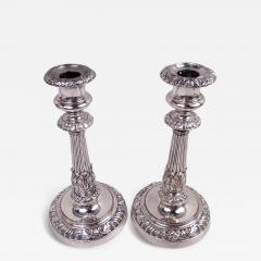Matthew Boulton Pair of Matthew Boulton Georgian Regency Sheffield Plate Candlesticks - 4337858