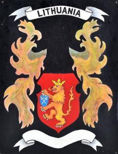 Matthew Orante Lithuania Royal Family Crest Oil on Board - 143932