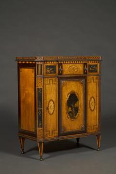 Matthijs Horrix Satinwood marquetry lacquer inset gilt bronze mounted side cabinets - 4217704