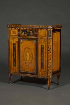 Matthijs Horrix Satinwood marquetry lacquer inset gilt bronze mounted side cabinets - 4217716