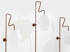 Mattia Bonetti Mattia Bonetti pair of tall patinated metal wall lights sconces 2009 - 4124715