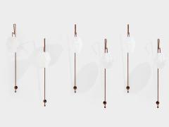 Mattia Bonetti Mattia Bonetti pair of tall patinated metal wall lights sconces 2009 - 4124721
