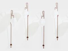 Mattia Bonetti Mattia Bonetti pair of tall patinated metal wall lights sconces 2009 - 4453904