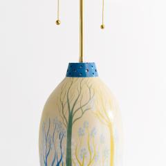 Maud Fredin Fradhollm MAUD FREDIN FREDHOLM SPRING STONEWARE LAMP BO FAJANS SWEDEN 1940S - 2359129