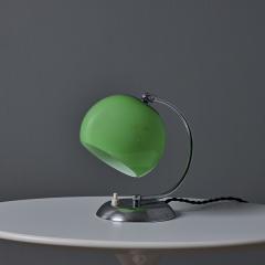 Mauri Almari 1950s Mauri Almari Chrome and Opaline Green Glass Table Lamp for Idman Oy - 4448108