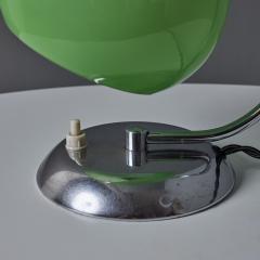 Mauri Almari 1950s Mauri Almari Chrome and Opaline Green Glass Table Lamp for Idman Oy - 4448115