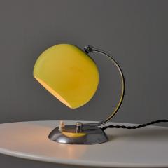 Mauri Almari 1950s Mauri Almari Chrome and Opaline Green Glass Table Lamp for Idman Oy - 4448116