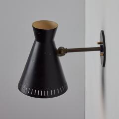 Mauri Almari 1950s Perforated Black Metal Diabolo Wall Lamp Attributed to Mauri Almari - 3589415