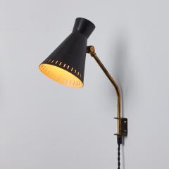 Mauri Almari 1950s Perforated Metal Diabolo Plug In Wall Lamp Attributed to Mauri Almari - 3589392