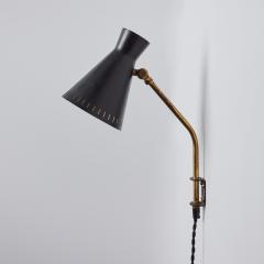 Mauri Almari 1950s Perforated Metal Diabolo Plug In Wall Lamp Attributed to Mauri Almari - 3589400