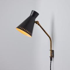 Mauri Almari 1950s Perforated Metal Diabolo Plug In Wall Lamp Attributed to Mauri Almari - 3589405