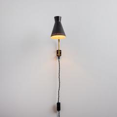 Mauri Almari 1950s Perforated Metal Diabolo Plug In Wall Lamp Attributed to Mauri Almari - 3589412