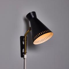 Mauri Almari 1950s Perforated Metal Diabolo Plug In Wall Lamp Attributed to Mauri Almari - 4366587